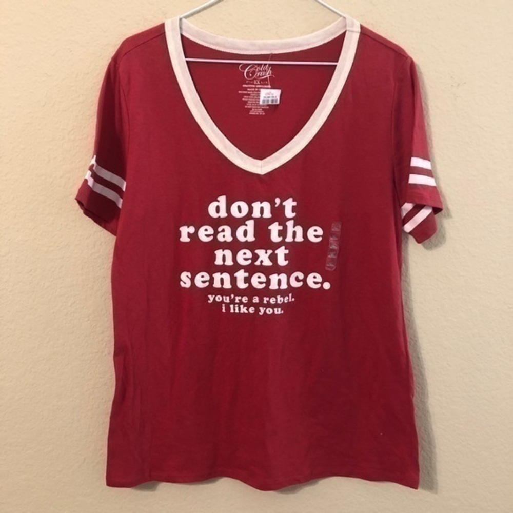 Cold Crush T-Shirt Don’t Read Short Sleeve Tee Graphic Sarcastic Funny Top NWT